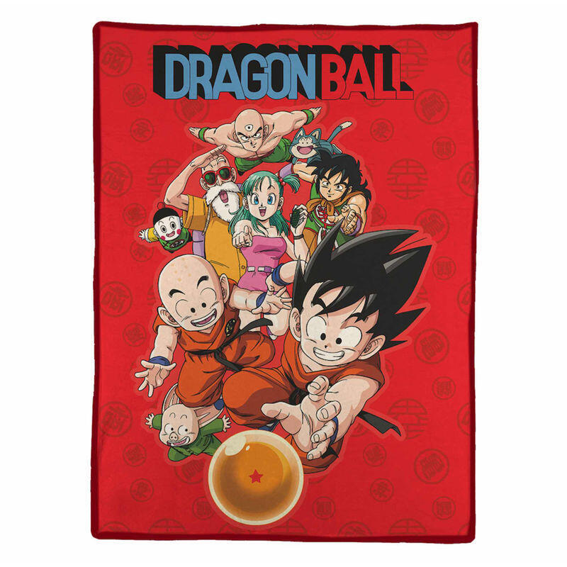Personajes y bola db manta polar 100×150 cm dragon ball