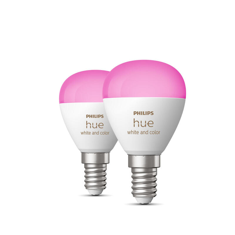 Philips hue led lustre e14 2uds 5.1w 470lm color blanco amb.bt