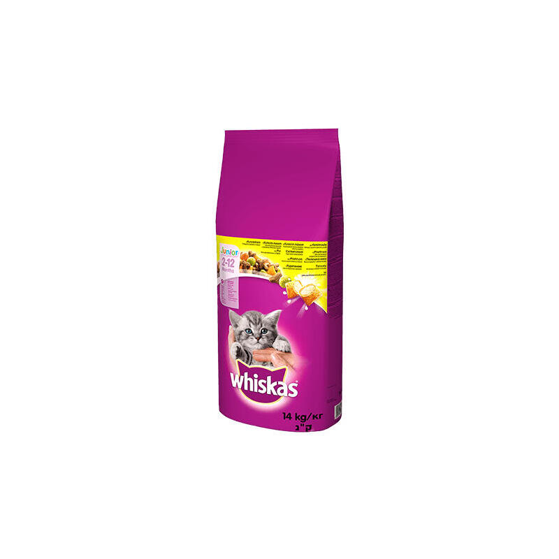 Pienso junior whiskas con pollo (14 kg)