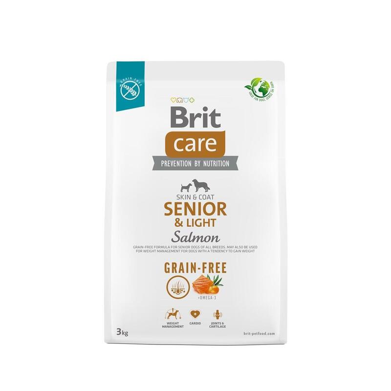 Pienso para perros mayores de 7 aÑos brit care dog grain-free senior&light salmon 3kg
