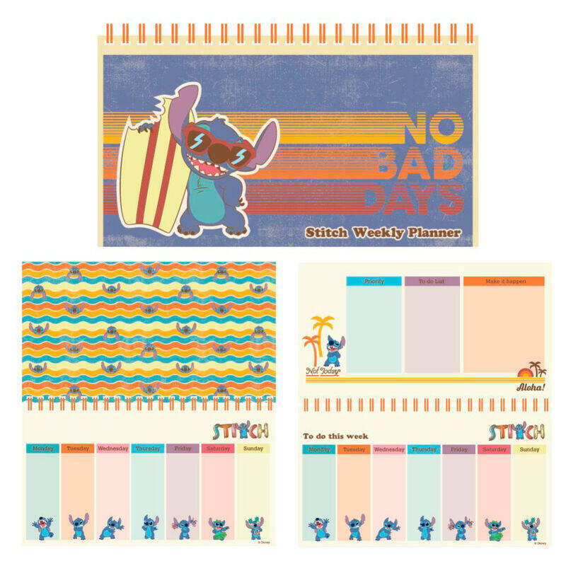 Planificador semanal stitch disney