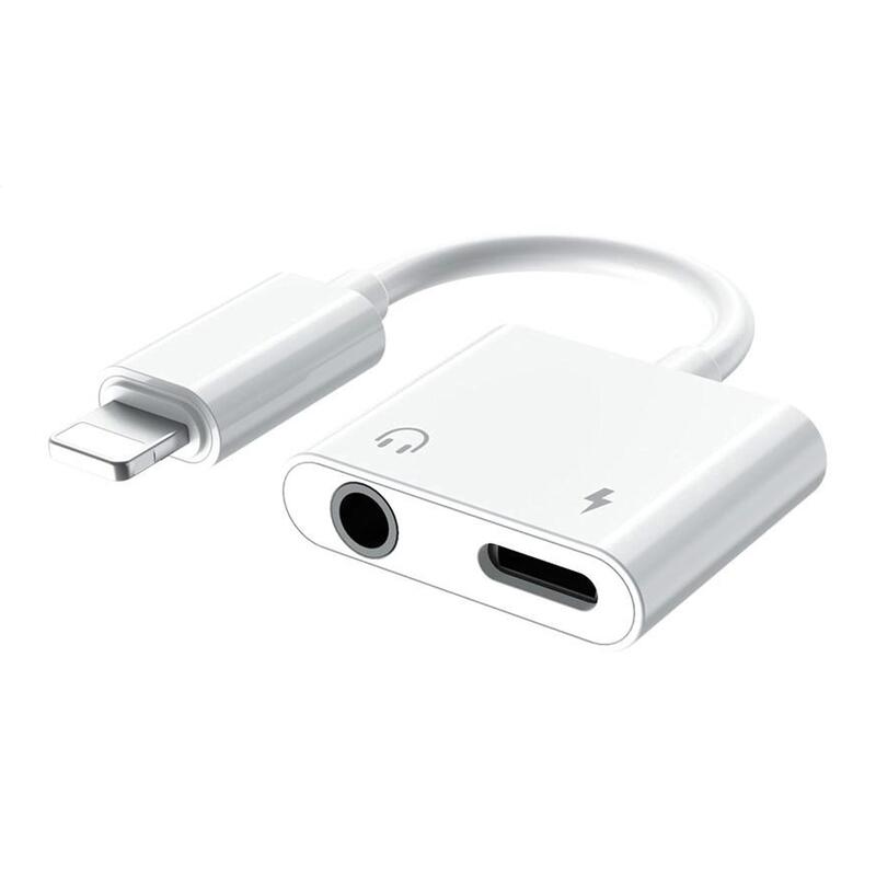 Platinet cable adaptador smartphone lightning – aux + puerto carga