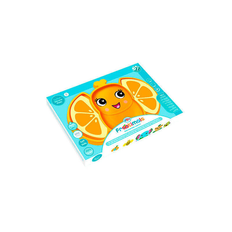 Plato silicona antideslizante orangiefly frootimals