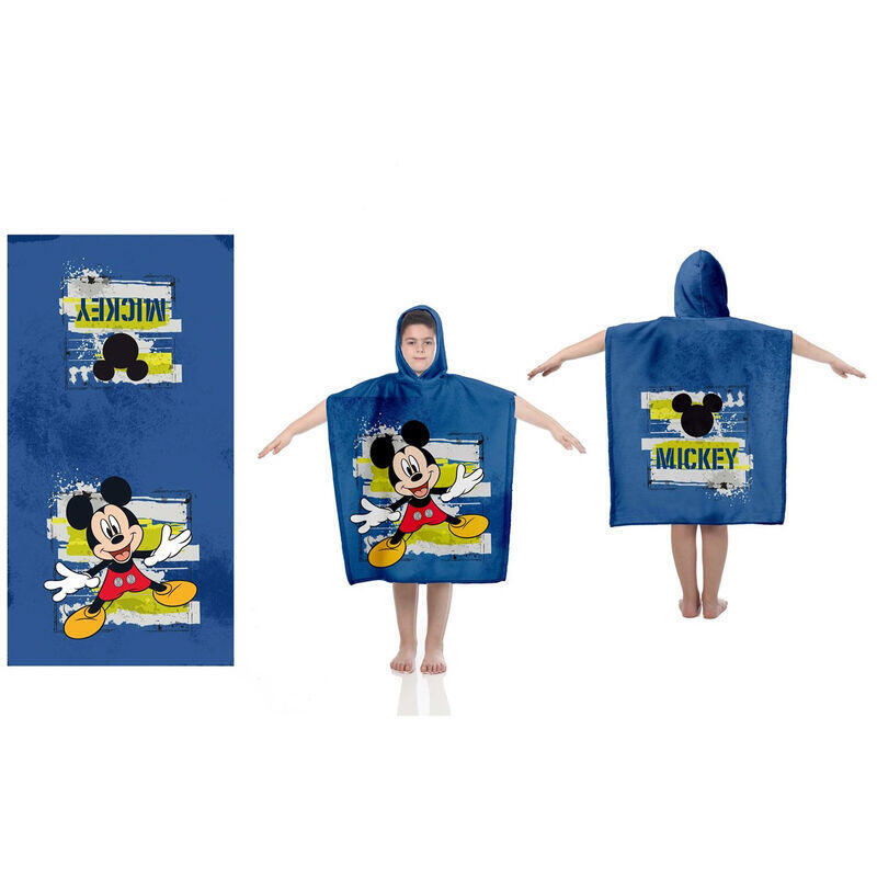 Poncho toalla mickey disney algodon