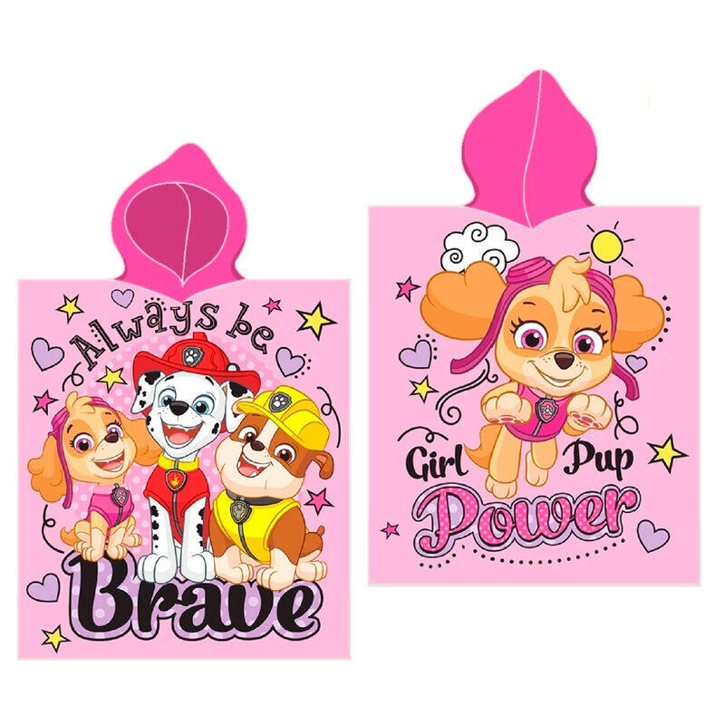 Poncho toalla patrulla canina paw patrol algodon