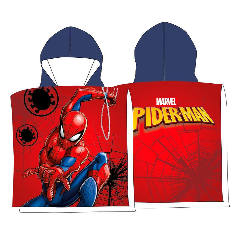 Poncho toalla spiderman marvel algodon