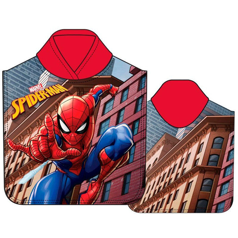 Poncho toalla spiderman marvel microfibra