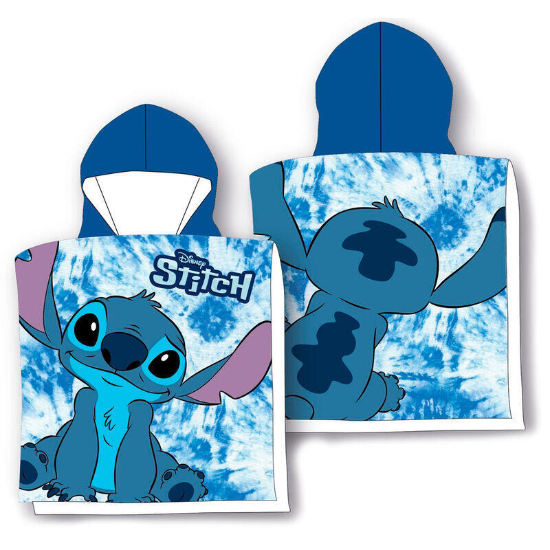 Poncho toalla stitch disney microfibra