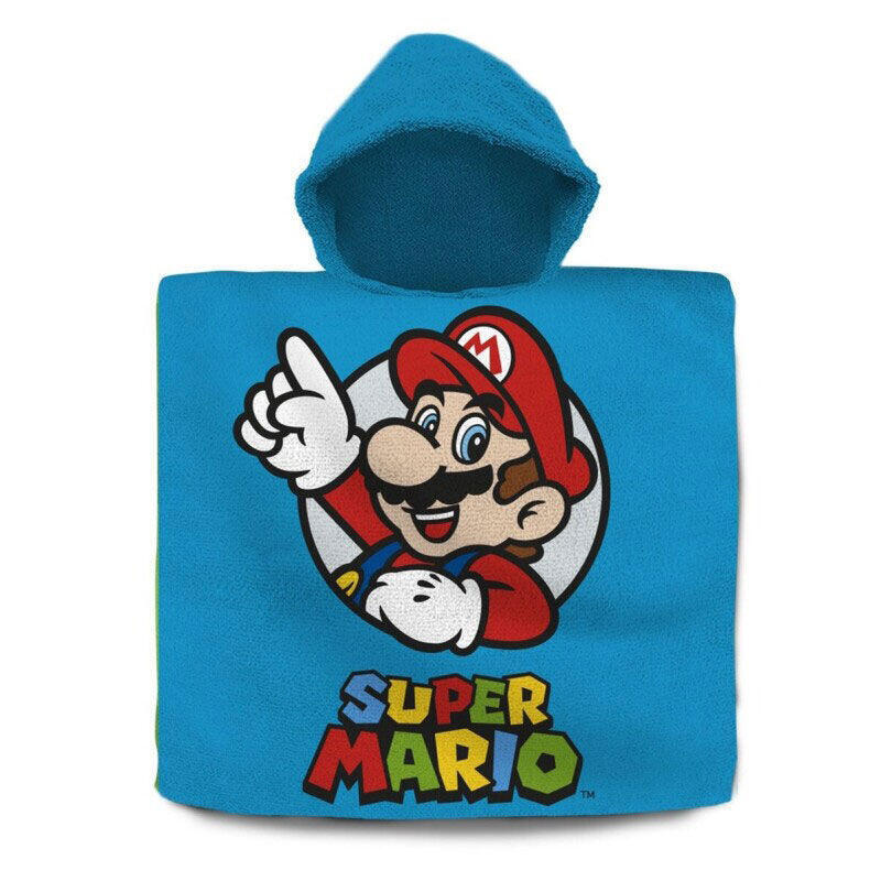 Poncho toalla super mario bros algodon