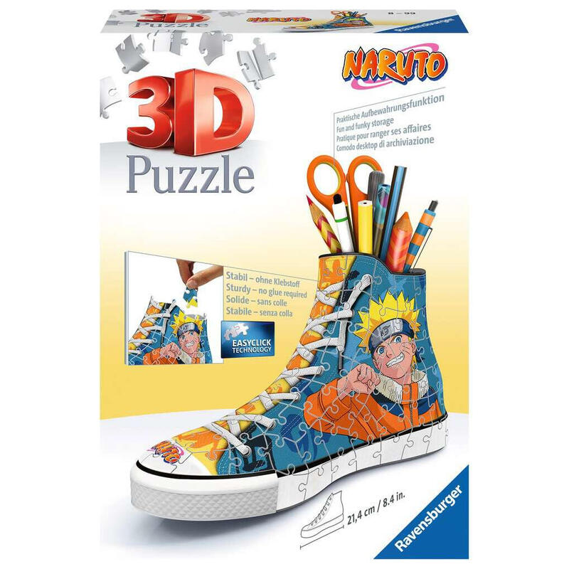Portalapices 3d zapatilla naruto shippuden 112pzs