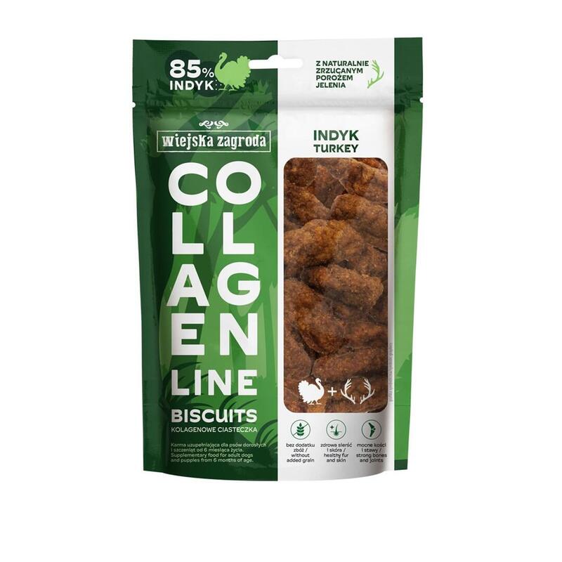 Premio para perros wiejska zagroda collagen line collagen cookies turkey  90g