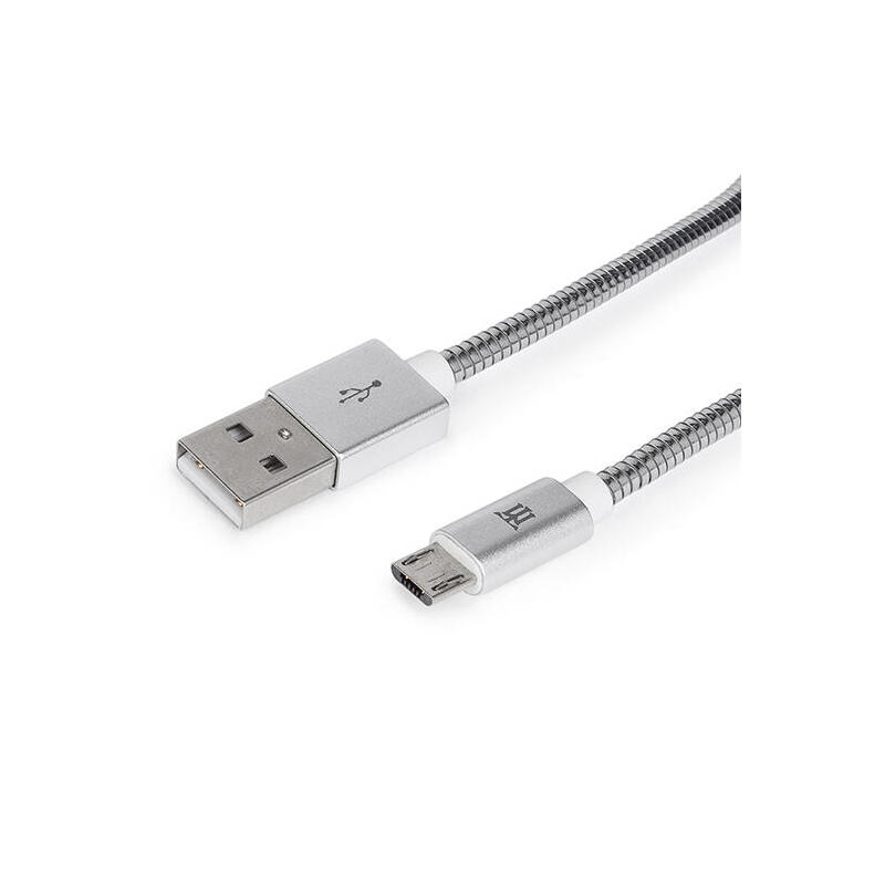 Premium cable maillon micro usb 2,4 metal plateado 1m
