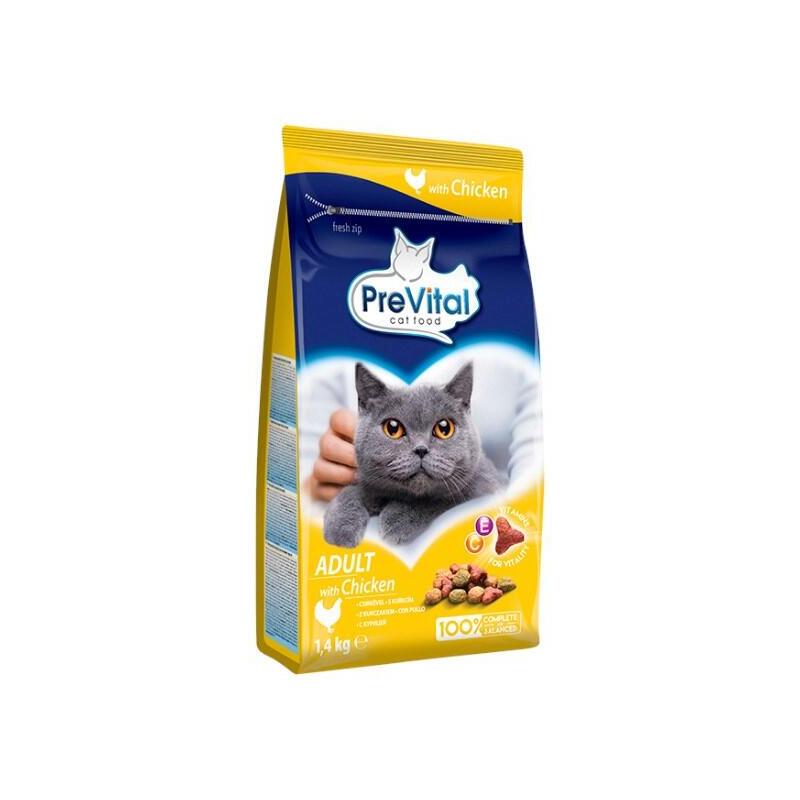 Prevital comida para gatos adulto con pollo – alimento seco para gatos – 1,4 kg