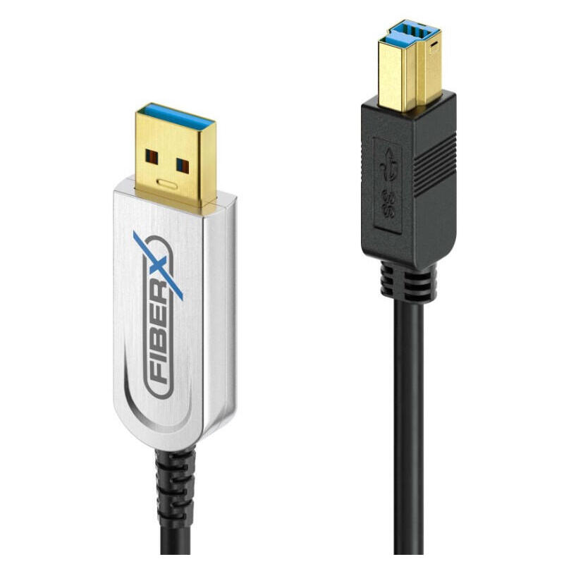 Purelink fiberx serie – usb 3.1 glasfaser cable – usb-a usb-b – 10m
