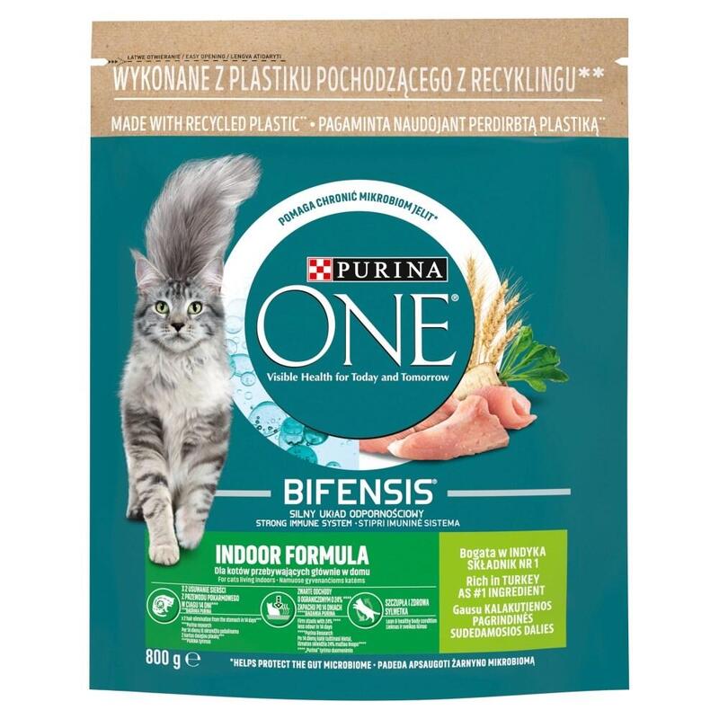 Purina one bifensis adult indoor – comida seca para gatos – 800 g