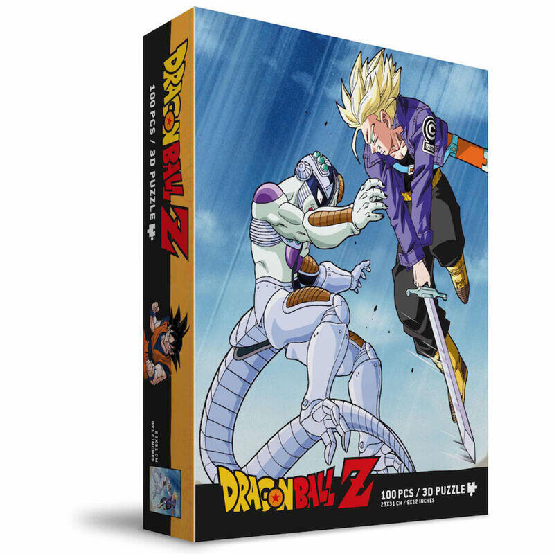Puzle 100 efecto 3d trunks vs frieza dragon ball z
