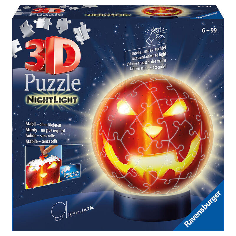 Puzzle 3d calabaza de halloween 74pzs  11253