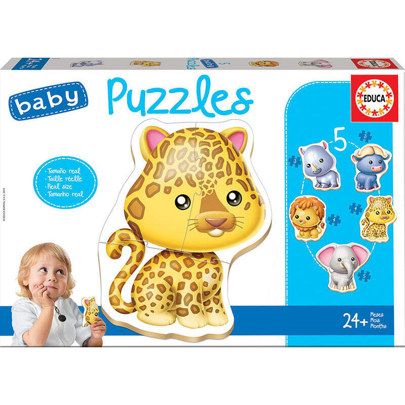 Puzzle animales salvajes 2-5pzs
