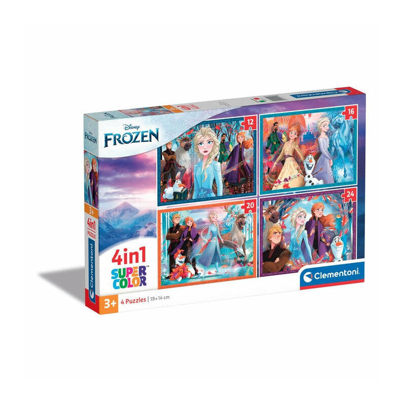 Puzzle  clementoni supercolor 4 in 1 – disney frozen 2 21518