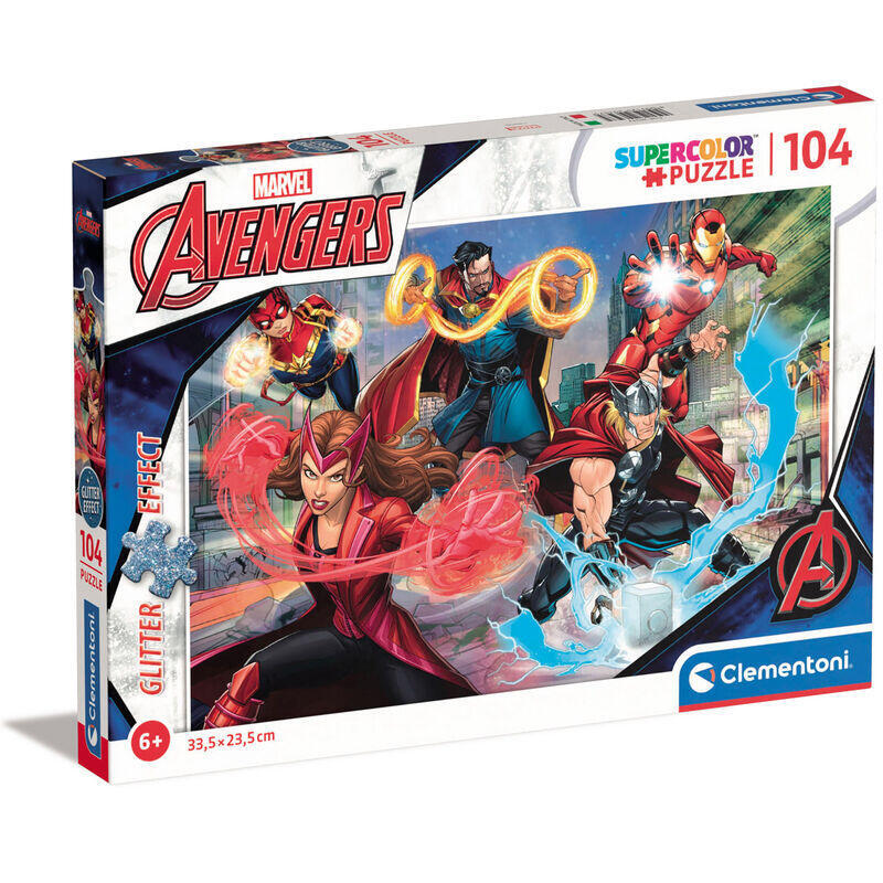 Puzzle glitter effect vengadores avengers marvel 104pzs