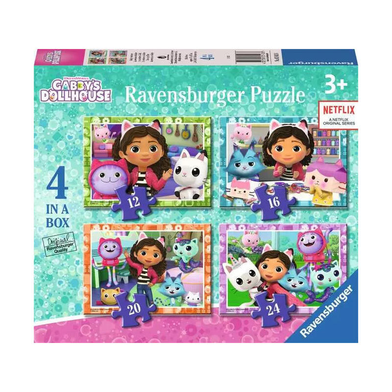 Puzzle la casa de muÑecas de gabby 12-16-20-24pzs