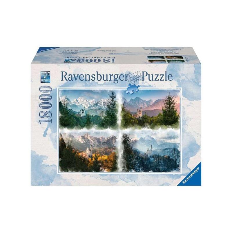 Puzzle mÄrchenschloss in 4 jahreszeiten