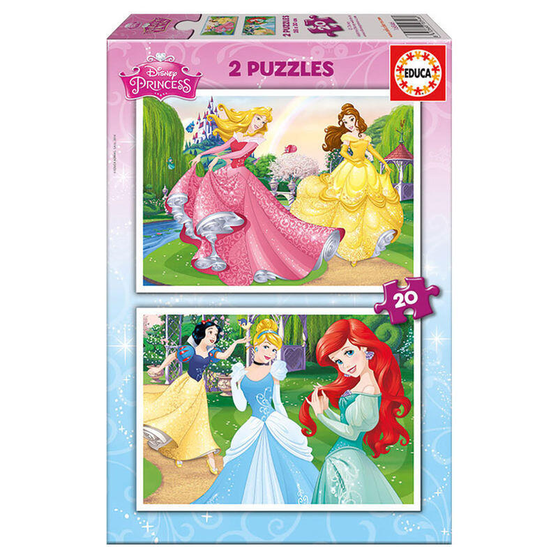 Puzzle princesas disney 2x20pzs