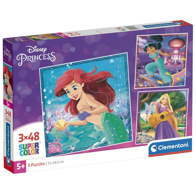 Puzzle princesas disney 3x48pzs
