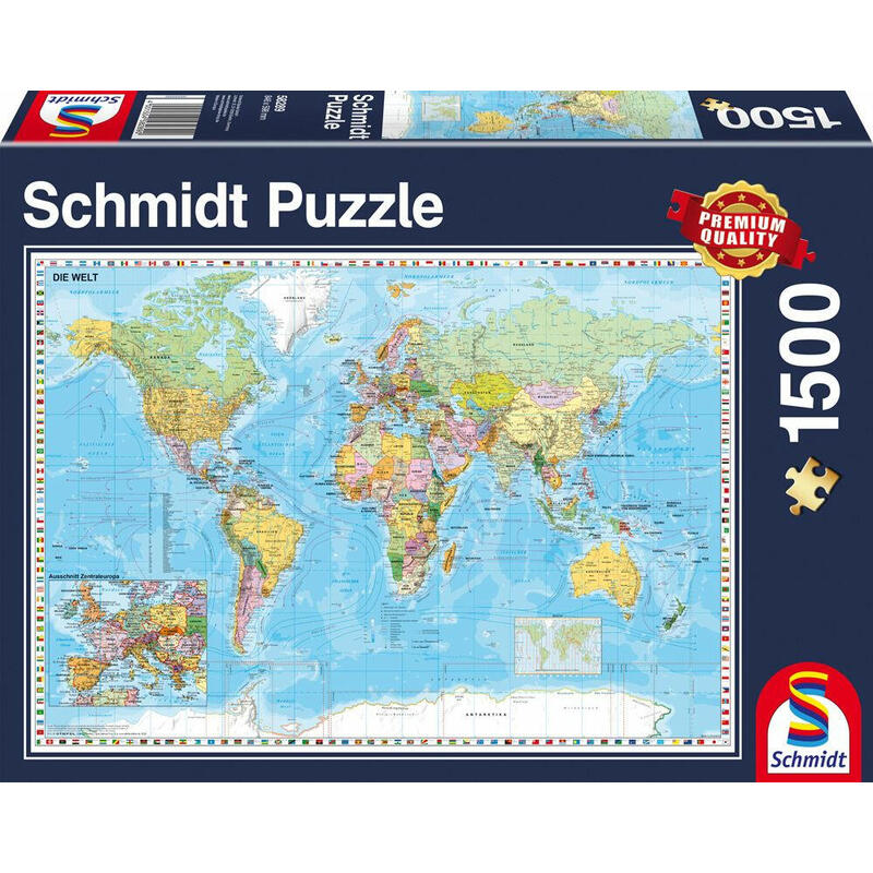 Puzzle schmidt spiele 58289  mapas 1500 pieza(s), mapas