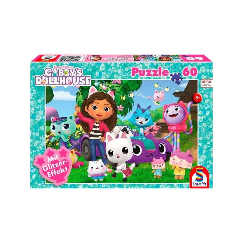 Puzzle schmidt spiele casa de muÑecas gabby: happy friends, 60 piezas 56474