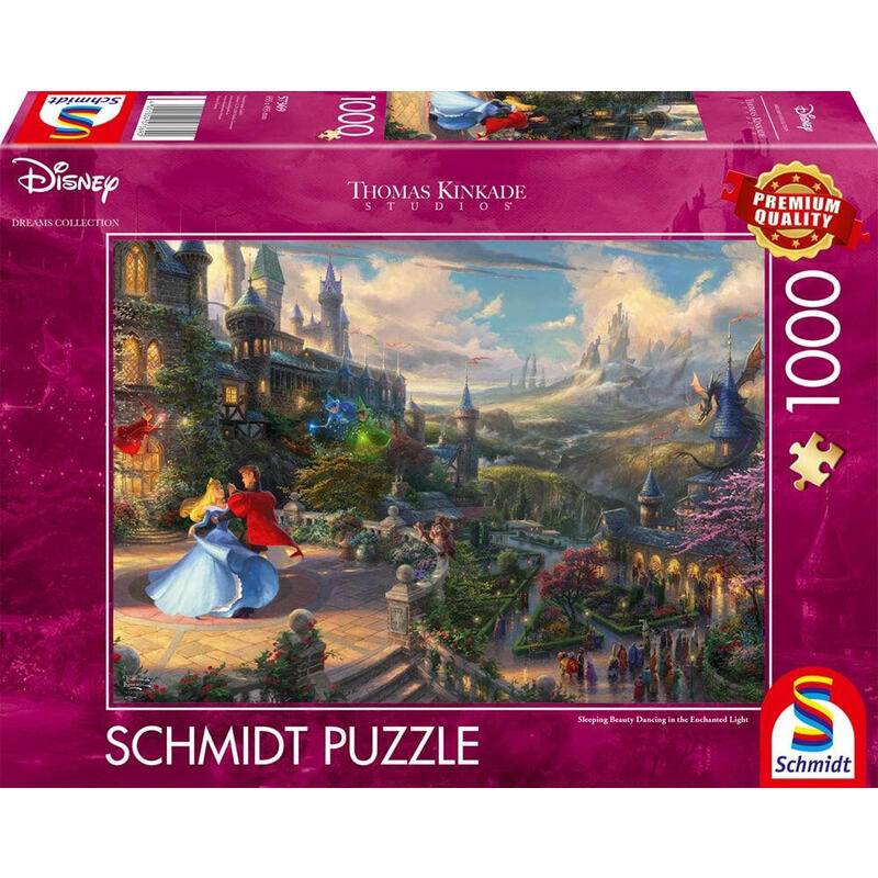 Puzzle schmidt spiele la bella durmiente bailando bajo la luz encantada, puzzle disney dreams collections 57369