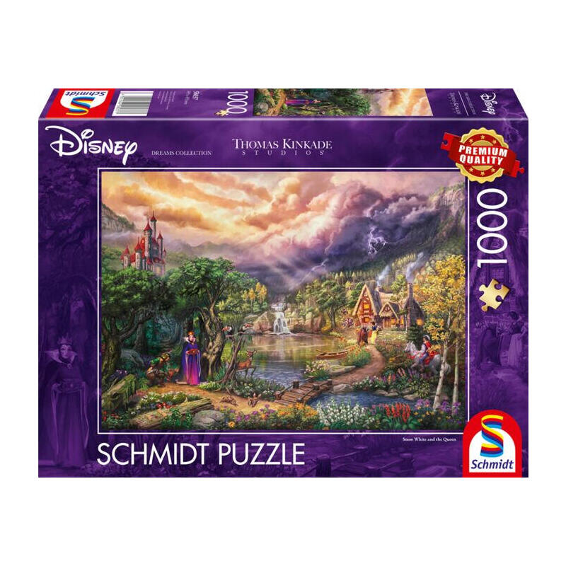Puzzle  schmidt spiele thomas kinkade studios: colección disney dreams – blancanieves y la reina, rompecabezas (1000 piezas) 580
