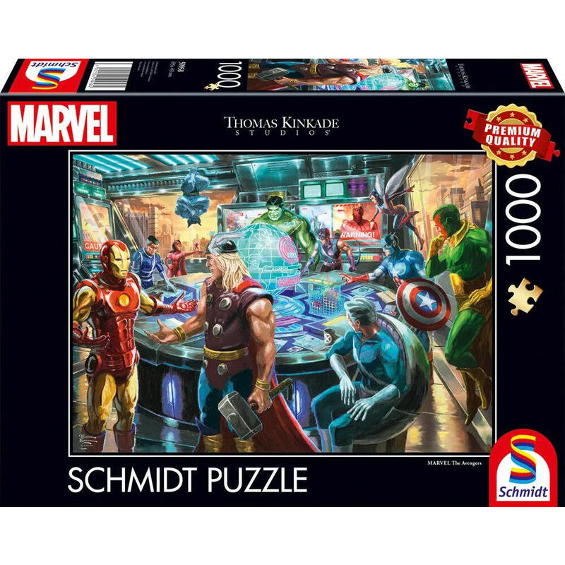 Puzzle schmidt spiele thomas kinkade studios: marvel – los vengadores, puzzle 1000 piezas 59958