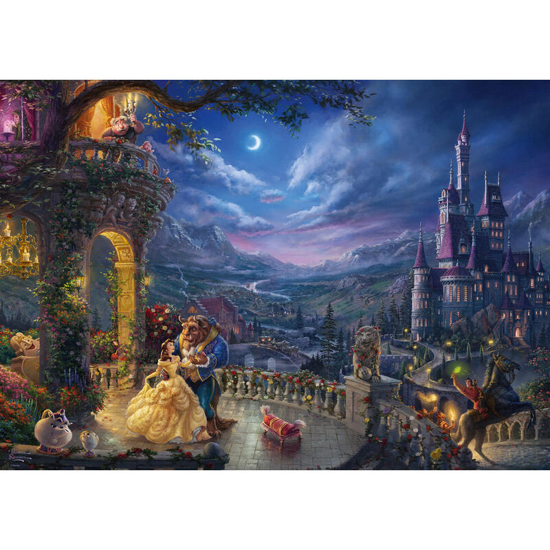 Puzzle thomas kinkade: disney die schÖne und das biest