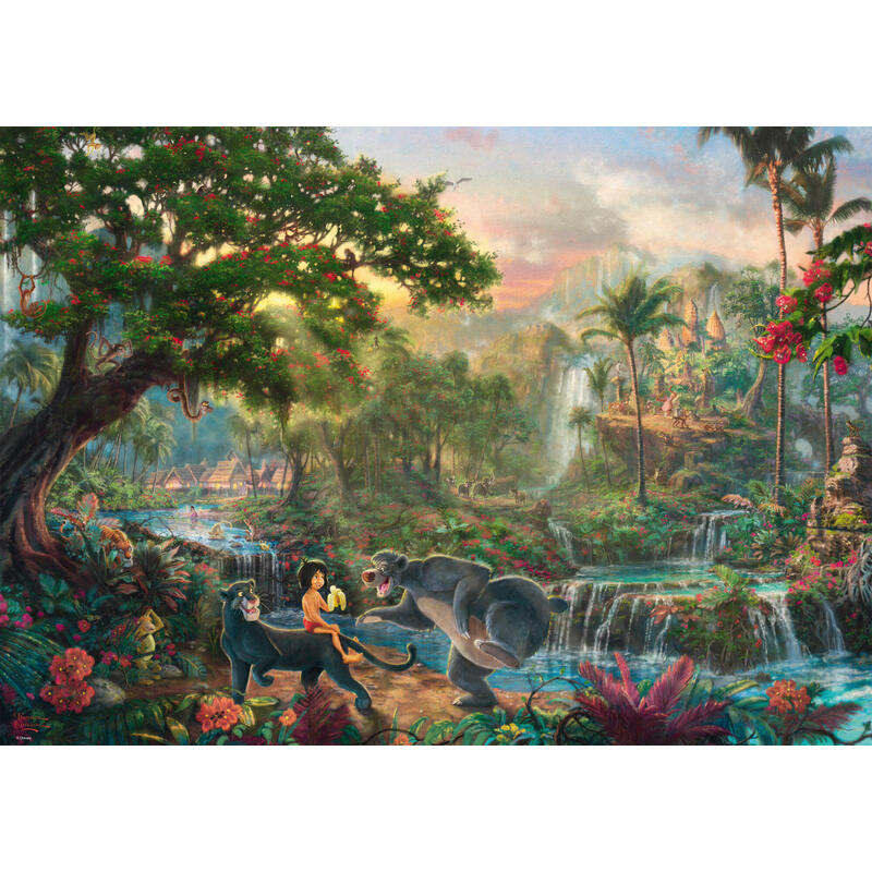 Puzzle thomas kinkade: disney dschungelbuch