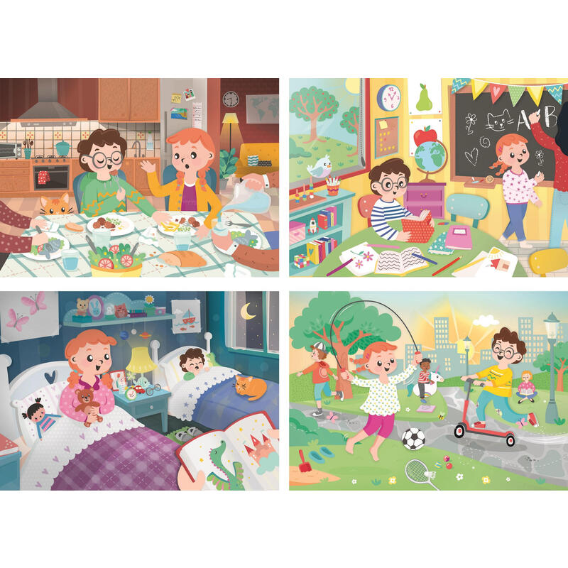 Puzzle un buen dia 2x20pzs 2x60pzs