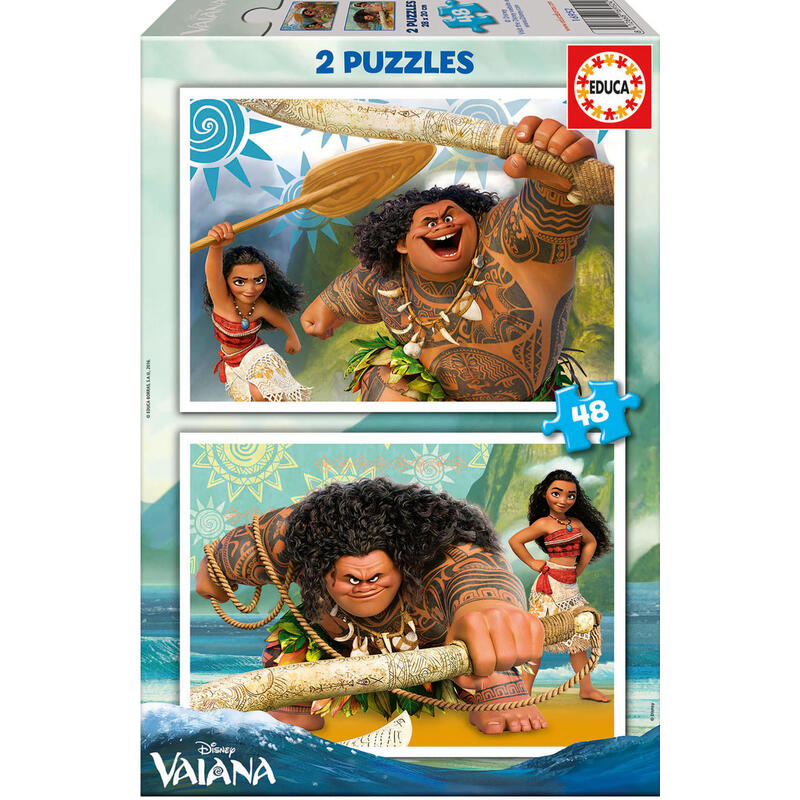 Puzzle vaiana disney 2x48pzs