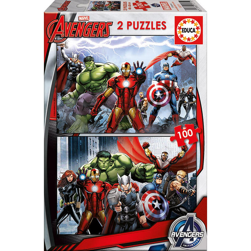 Puzzles vengadores avengers marvel 2x100pzs