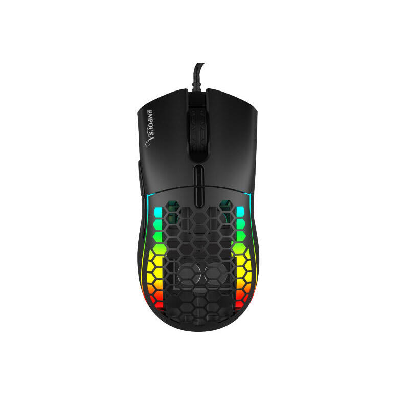Raton gaming inca rgb 6 led 10000 dpi 7d macro keys double