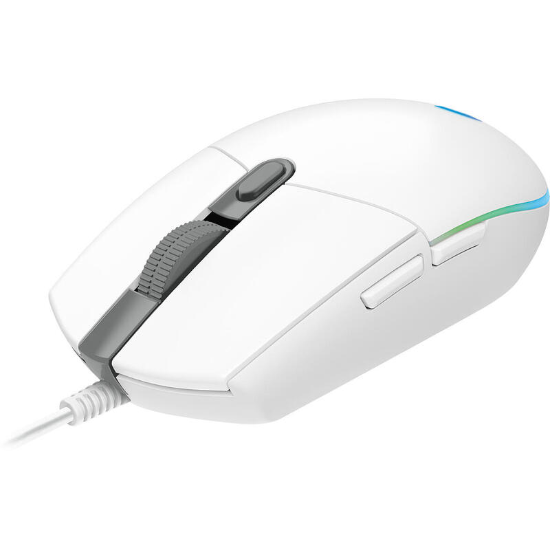 RatÓn gaming logitech g102 lightsync hasta 8000 dpi blanco
