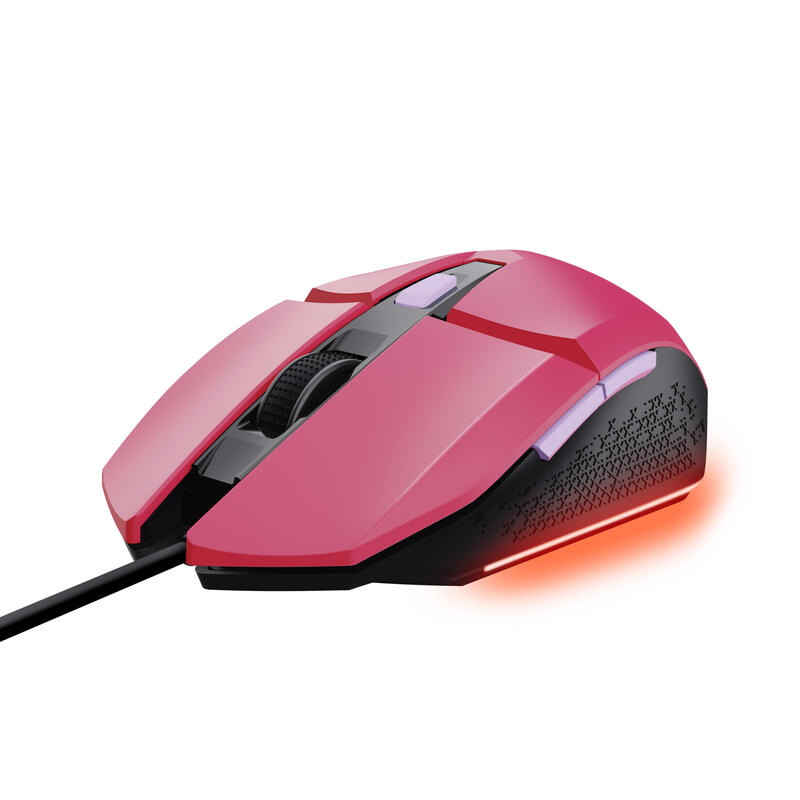 RatÓn gaming trust gaming gxt 109 felox hasta 6400 dpi rosa