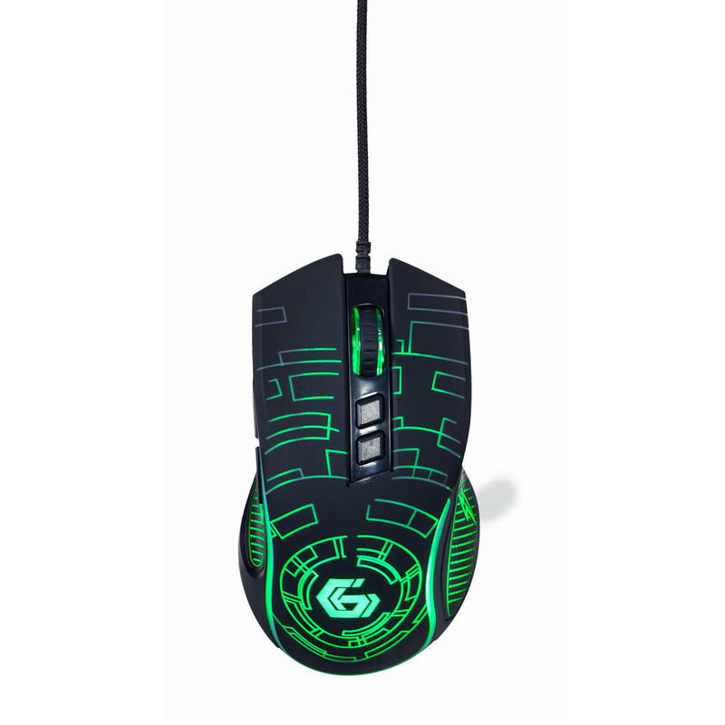 RatÓn gaming usb led, 1200-3600 dpi, 7 botones