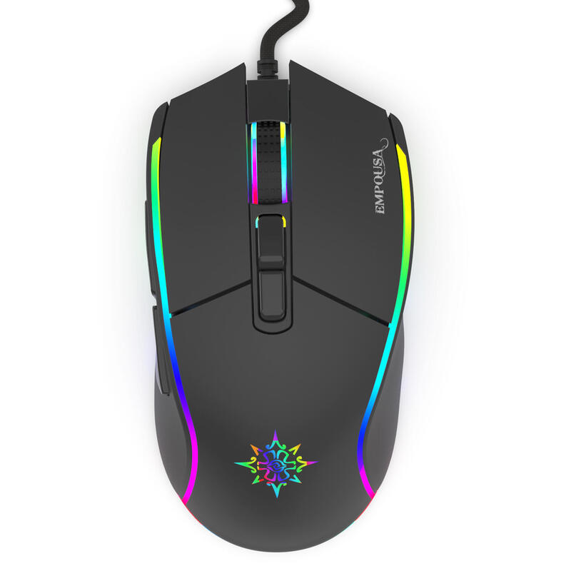 Raton inca img-gt16   6400 dpi, rgb, 7 tamen, usb, negro retail