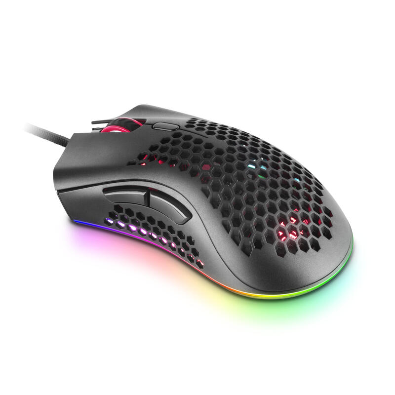 Raton optico mmex rgb black mars gaming 32000dpi/rgb chroma/7 botones/software