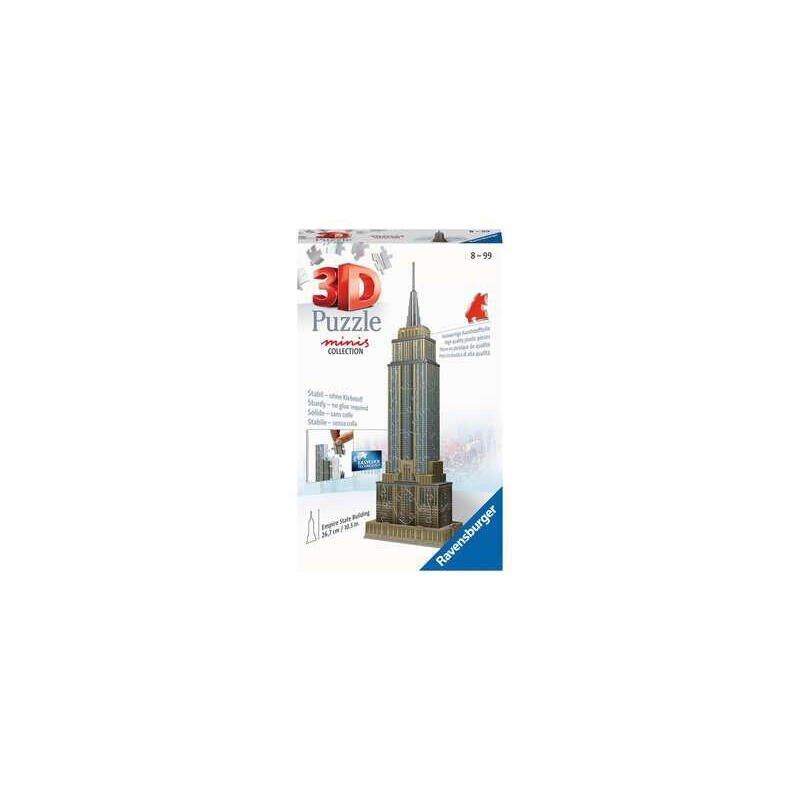 Ravensburger – 3d puzzle empire state building, londres, minis collection, 54 piezas