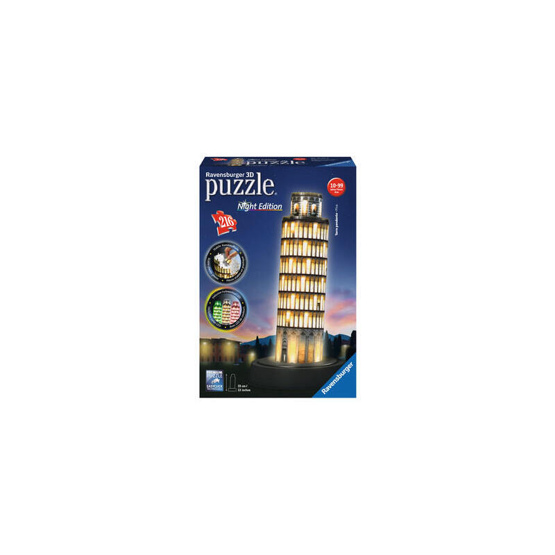 Ravensburger 3d puzzle torre inclinada de pisa de noche