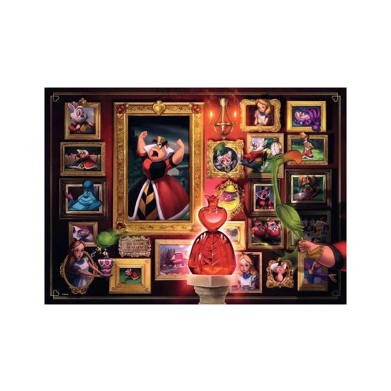 Ravensburger puzzle villanos: reina de corazones 1000 piezas 12000038
