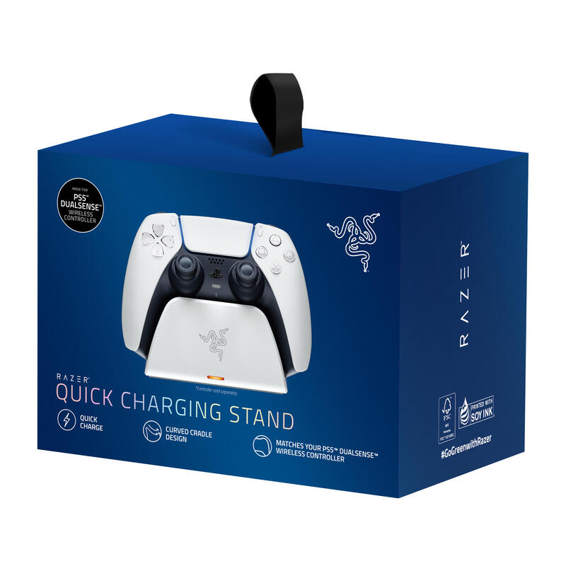 Razer soporte de carga rÁpida ps5 blanco