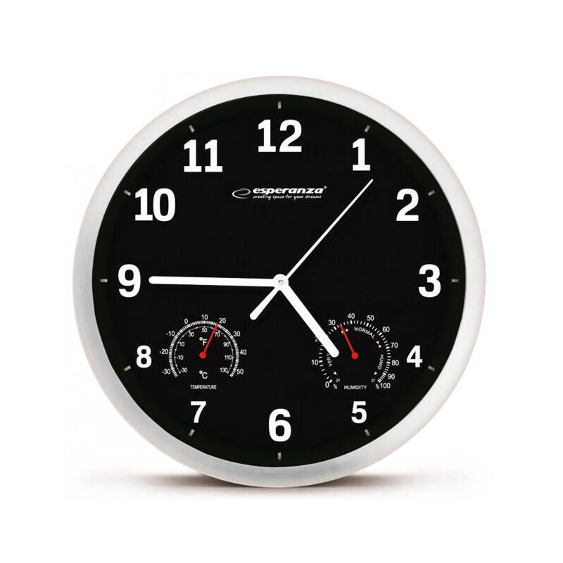 Reloj de pared esperanza lyon ehc016k color negro