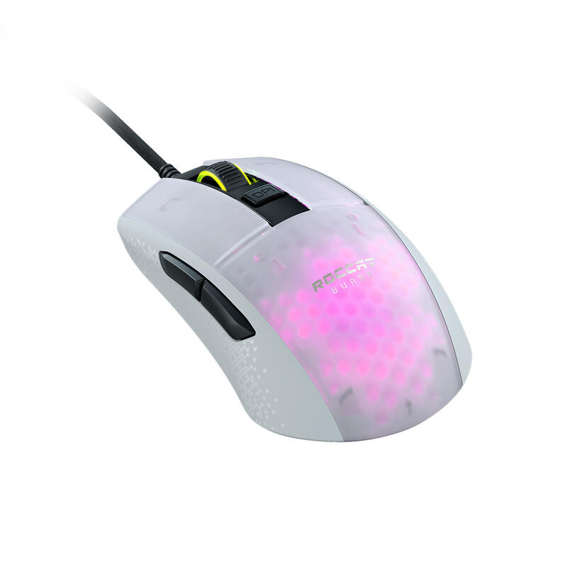 Roccat raton burst pro white rgb gaming